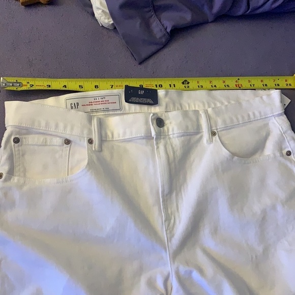 GAP White Girlfriend Mid Rise Size 33/16RS Regular Low Stretch Jeans / Denim - Picture 8 of 8